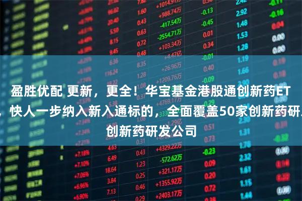 盈胜优配 更新，更全！华宝基金港股通创新药ETF调仓，快人一步纳入新入通标的，全面覆盖50家创新药研发公司