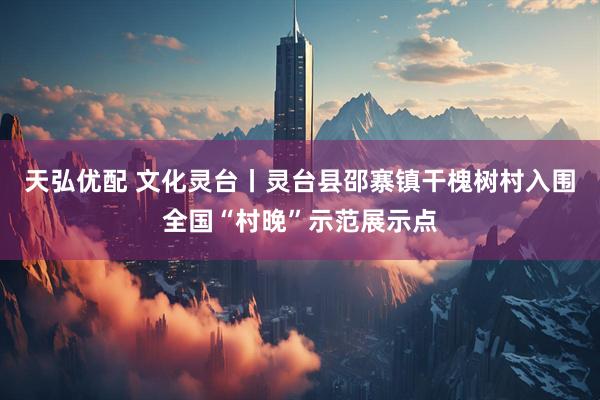 天弘优配 文化灵台丨灵台县邵寨镇干槐树村入围全国“村晚”示范展示点