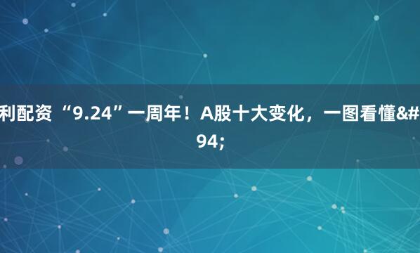 华利配资 “9.24”一周年！A股十大变化，一图看懂→