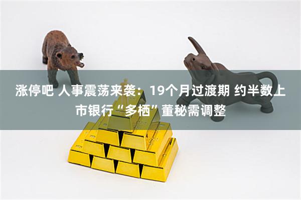 涨停吧 人事震荡来袭：19个月过渡期 约半数上市银行“多栖”董秘需调整
