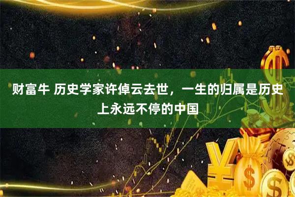 财富牛 历史学家许倬云去世，一生的归属是历史上永远不停的中国