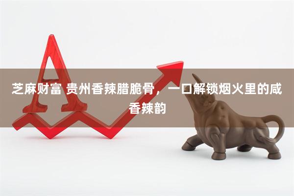 芝麻财富 贵州香辣腊脆骨，一口解锁烟火里的咸香辣韵