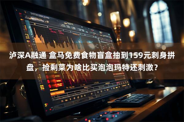 泸深A融通 盒马免费食物盲盒抽到159元刺身拼盘，捡剩菜为啥比买泡泡玛特还刺激？