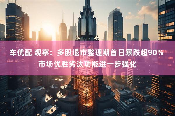 车优配 观察：多股退市整理期首日暴跌超90% 市场优胜劣汰功能进一步强化
